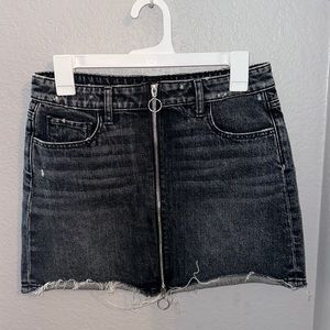 PAIGE Black Gray Denim Skirt Size 27